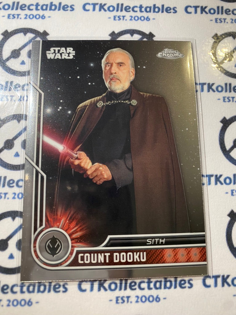 2023 Topps Chrome Star Wars - # 44 Count Dooku Chrome Base Card