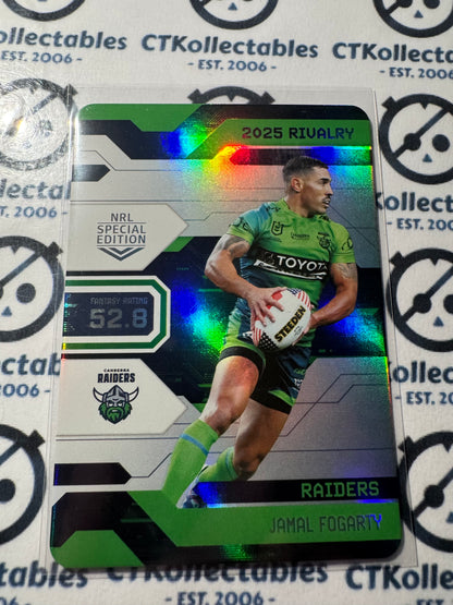 2025 NRL Rivalry Game Card Jamal Fogarty G007/102 Raiders