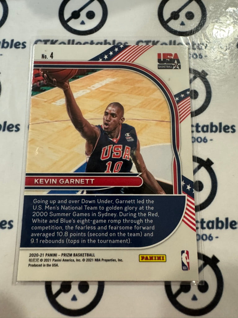 2020-21 NBA Panini Prizm Team USA Kevin Garnett #4