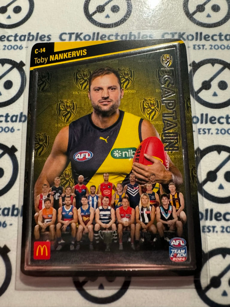 2024 AFL Teamcoach Maccas Captain Silver - Toby Nankervis C-14 Tigers