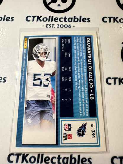 2025 NFL Panini Donruss Rated Rookie #384 Oluwafemi Oladejo Titans