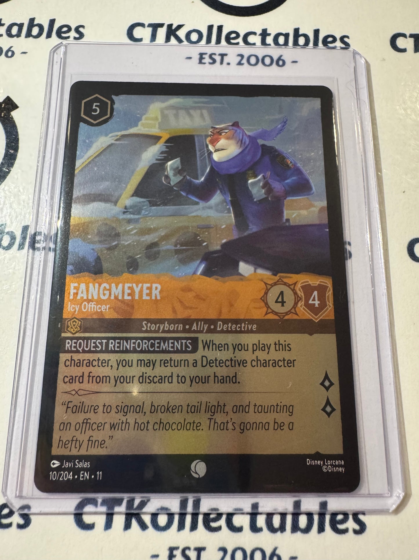 Disney Lorcana Winterspell 10/204 Fangmeyer – Icy Officer COLD FOIL C