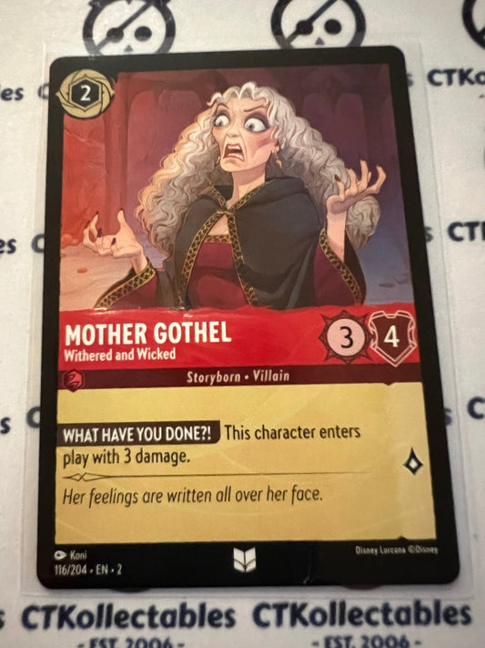 2024 Disney Lorcana Floodborn Non-Foil #116 Mother Gothel, Withered and Wicked –