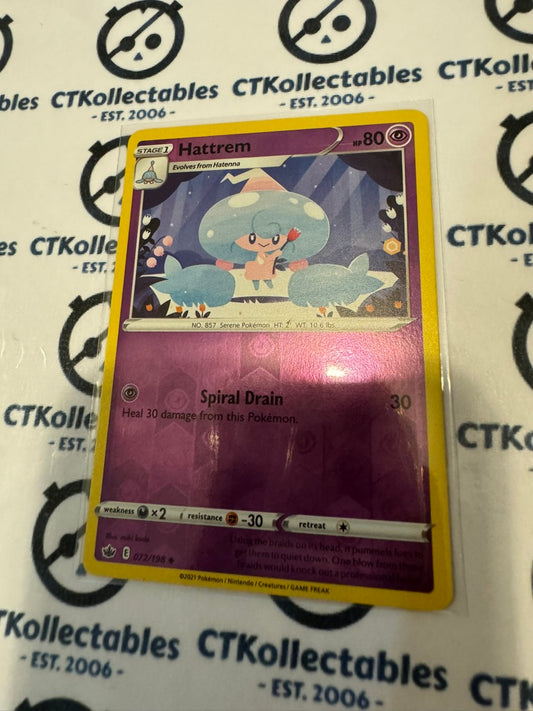 Hattrem Reverse Holo #072/198 Pokemon Card Chilling Reign