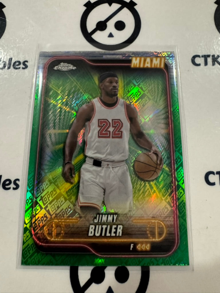 2024/25 Topps NBA Chrome Jimmy Butler Green Refractor #16 Heat
