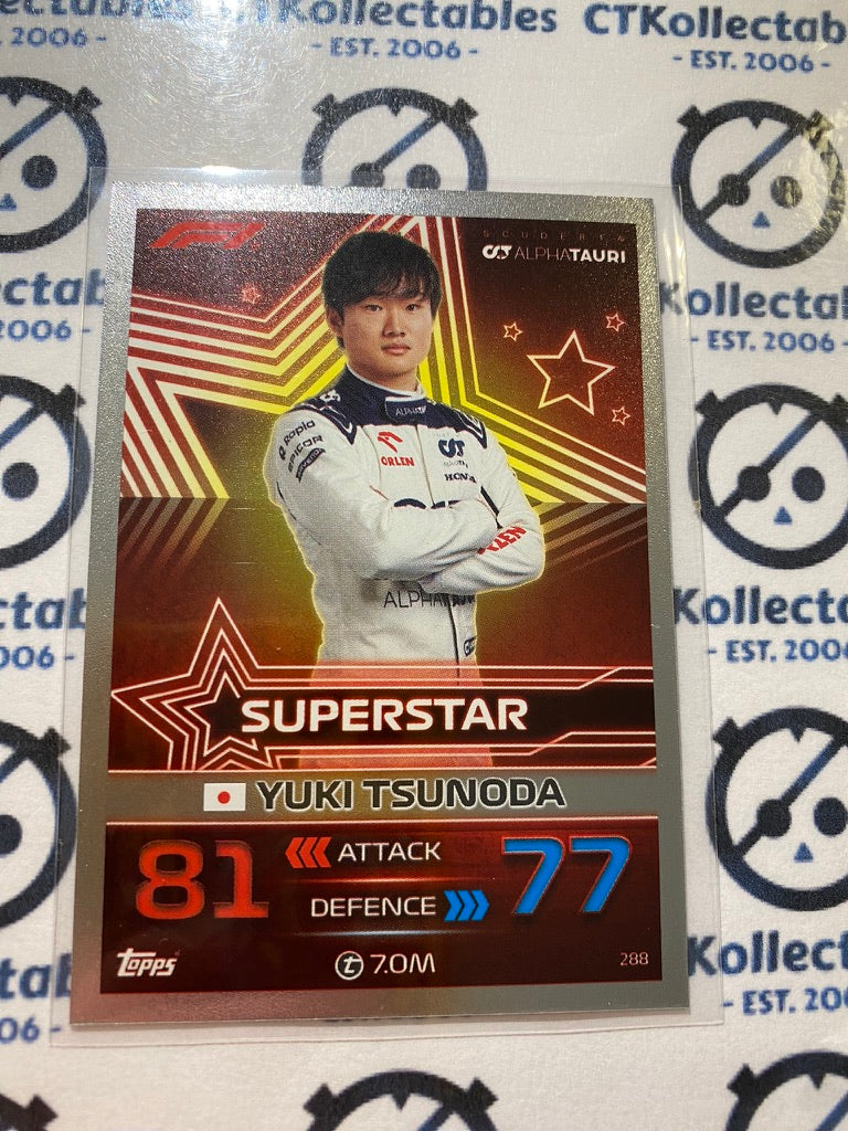 2023 Topps Turbo Attax F1 -Foil Yuki Tsunoda Superstar #288