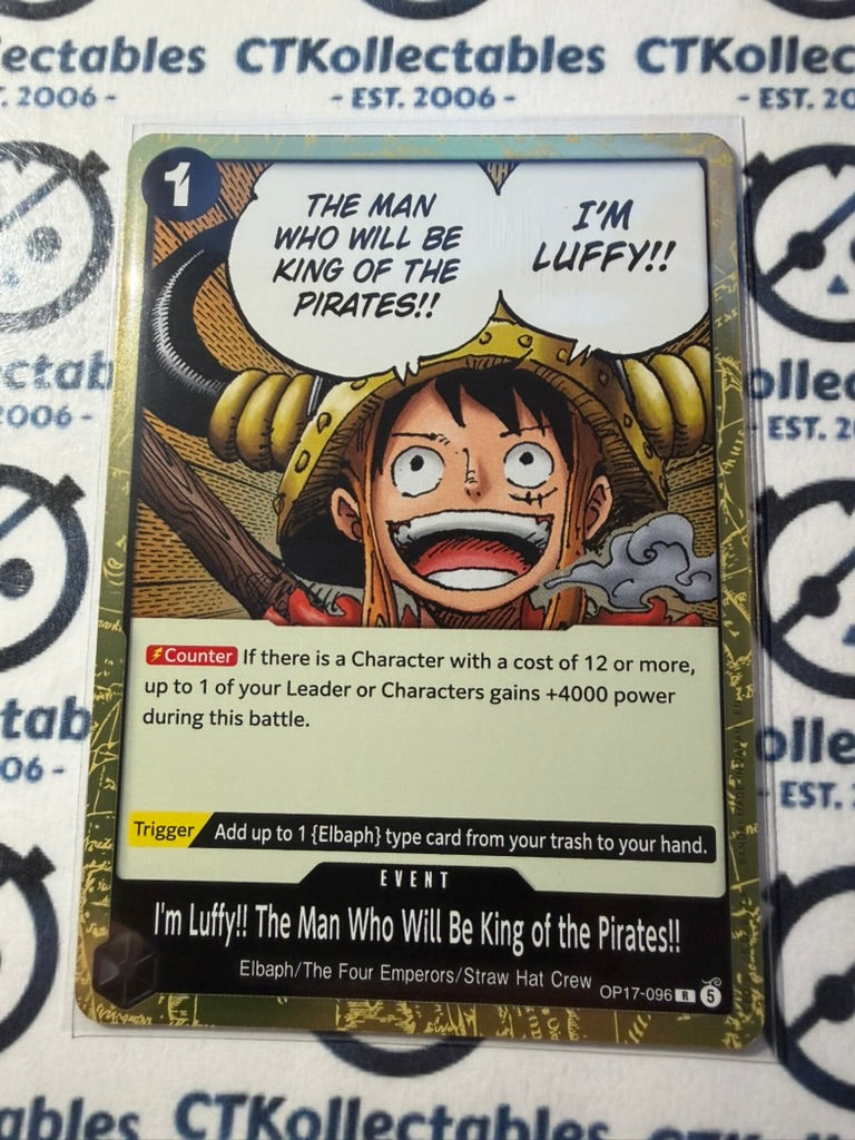 I’m Luffy!! The Man R FOIL OP17-096 One Piece The World's Strongest Warriors ENG