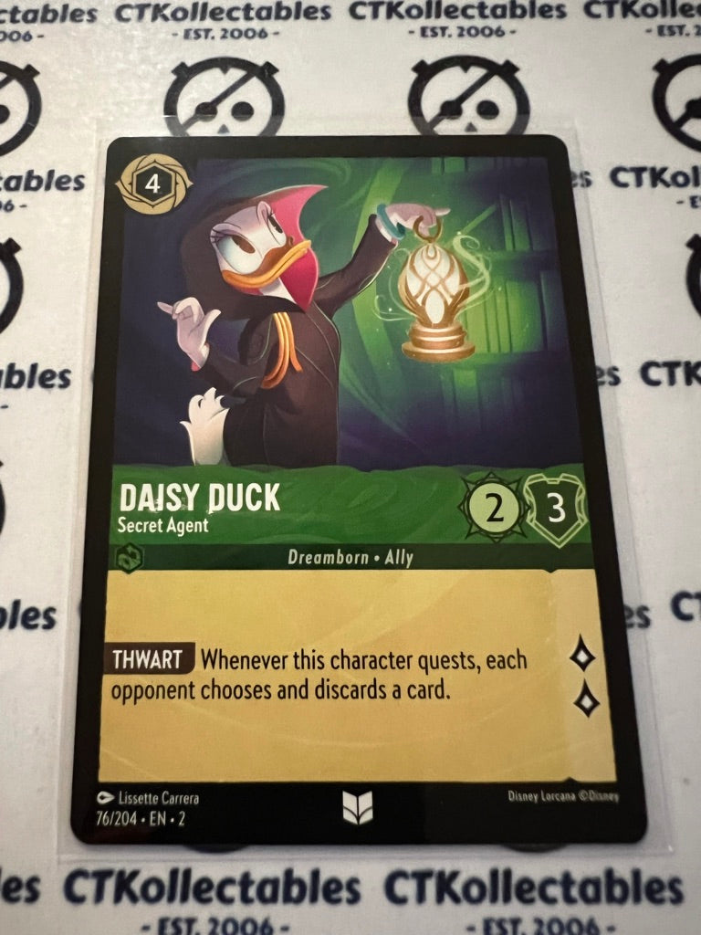 2024 Disney Lorcana Floodborn Non-Foil #76 Daisy Duck, Secret Agent – Uncommon