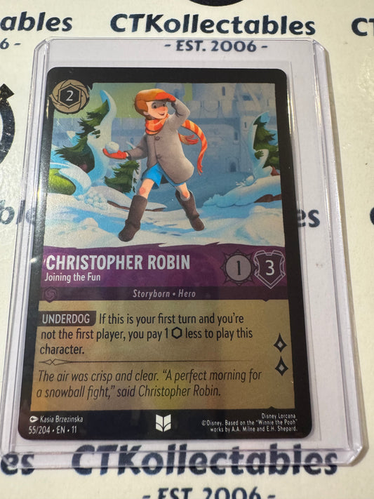Disney Lorcana Winterspell 55/204 Christopher Robin – Joining the Fun FOIL UC