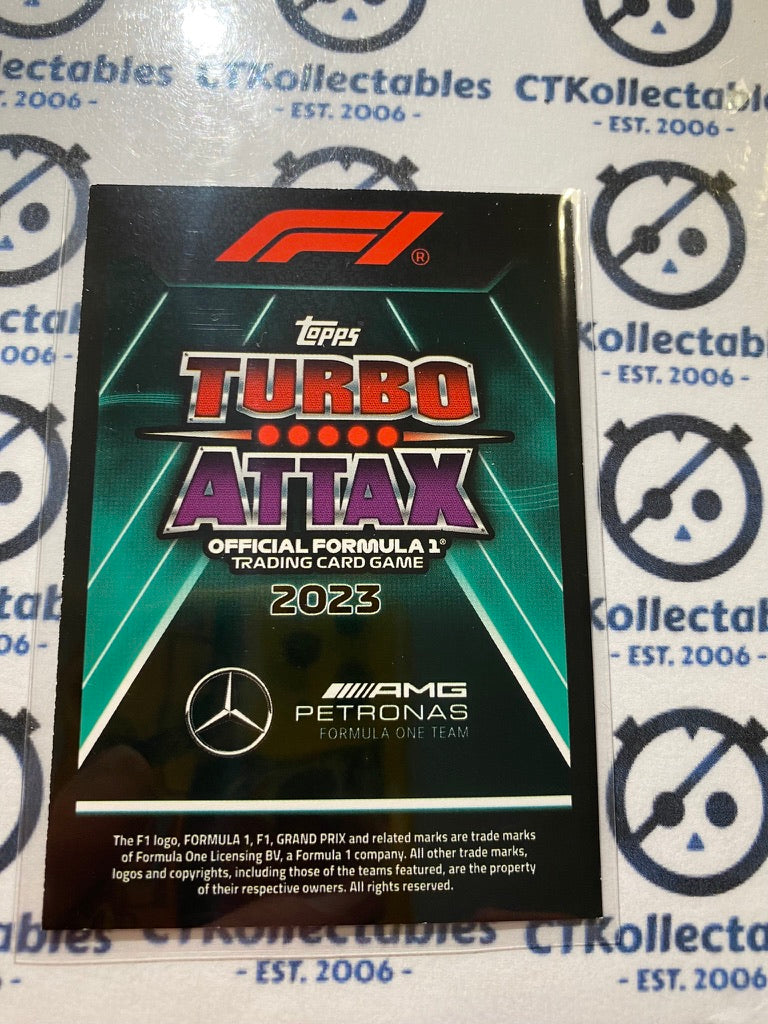 2023 Topps Turbo Attax F1 -Pink Foil Lewis Hamilton 100 Club #350