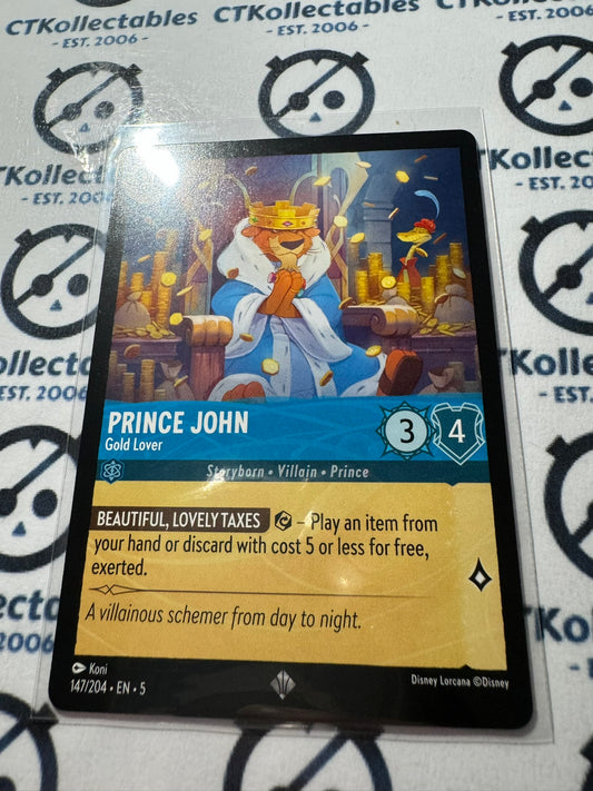 2024 Disney Lorcana Shimmering Skies Non-Foil 147/204 Prince John Super Rare