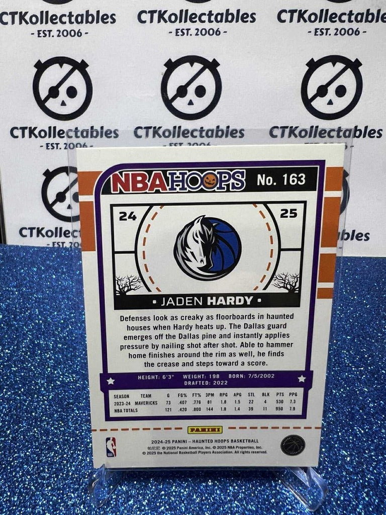 2024-25 Panini NBA HAUNTED HOOPS Orange Pumpkin #163 Jaden Hardy, Dallas