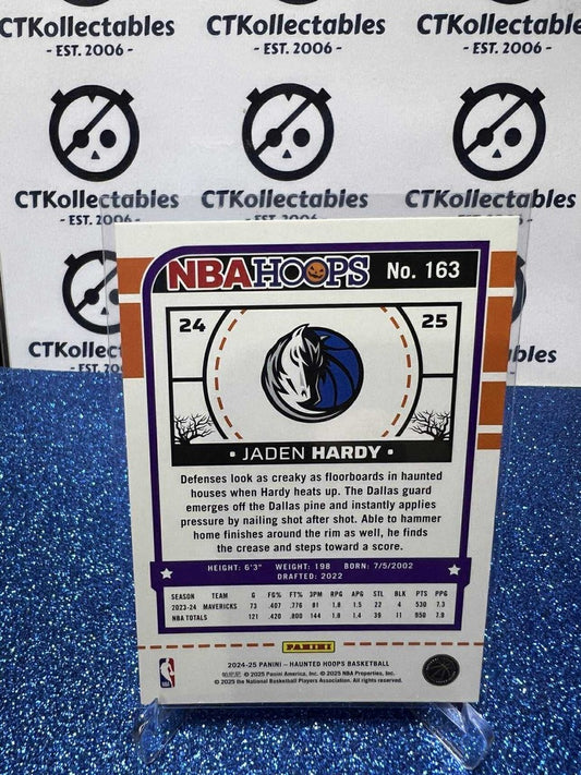 2024-25 Panini NBA HAUNTED HOOPS Orange Pumpkin #163 Jaden Hardy, Dallas