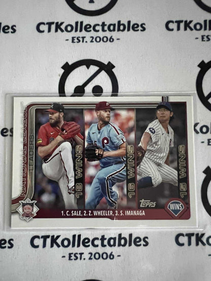 2025 Topps Series 1 Baseball Wins Leader Sale Wheeler Imanaga #234