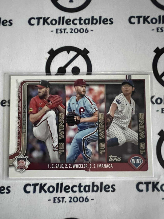 2025 Topps Series 1 Baseball Wins Leader Sale Wheeler Imanaga #234