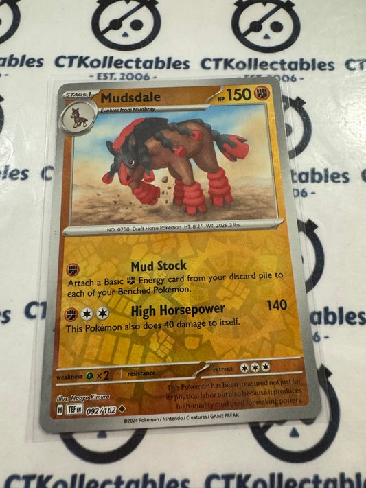 Mudsdale Reverse Holo Scarlet & Violet Temporal Forces # 092/162 Pokemon