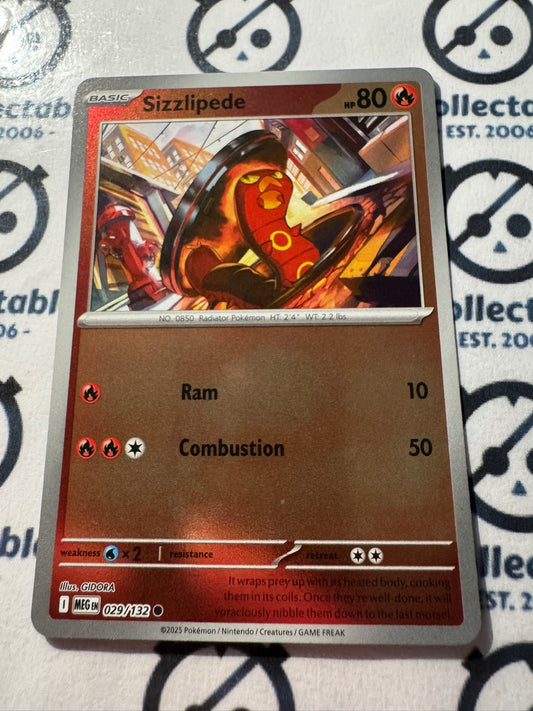 Sizzlipede Reverse Holo #029/132 Mega Evolution Pokemon