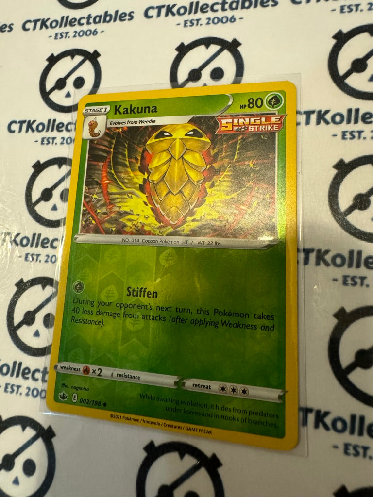 Kakuna Reverse Holo #002/198 Pokemon Card Chilling Reign