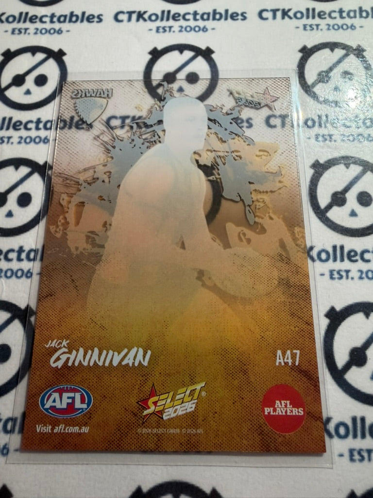 2026 Select AFL Footy Stars ACETATE #A47 Jack Ginnivan Hawks
