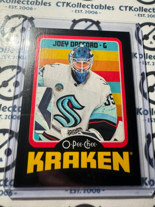 2024-25 O-Pee-Chee Hockey RETRO BLACK BORDER #108 Joey Daccord #006/100