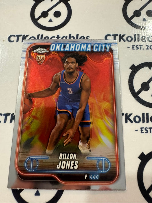 2024/25 Topps NBA Chrome Dillon Jones Rookie Base #189 OKC