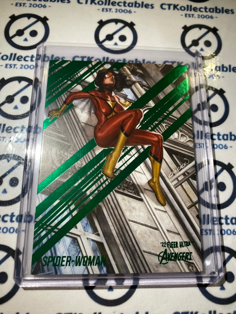 2022 Fleer Ultra Avengers Spider-Woman Green Foil Parallel #70 Avengers