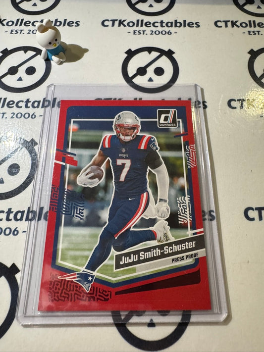 2023 NFL Panini Donruss Juju Smith-Schuster Press Proof Red #204 Patriots