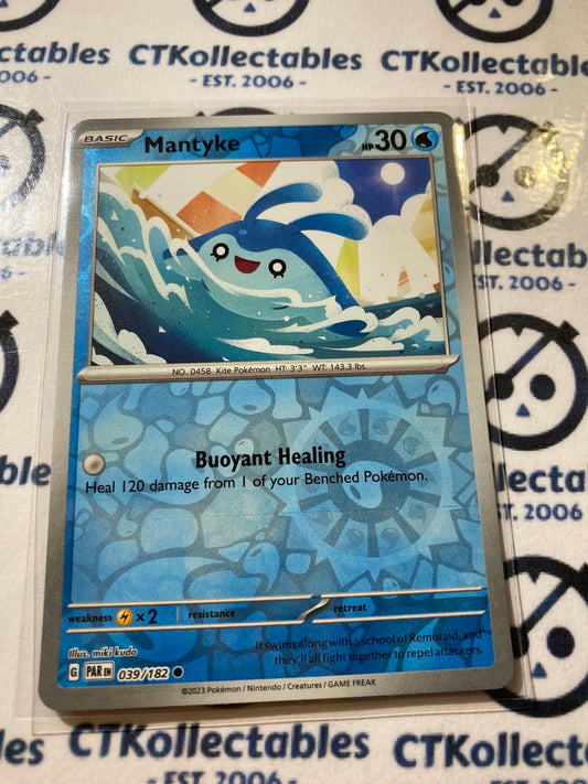 Mantyke Reverse Holo #039/182 2023 Scarlet & Violet Paradox Rift Pokémon TCG