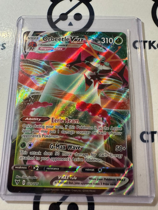 Orbeetle Vmax #021/185 - Pokemon Card Vivid Voltage
