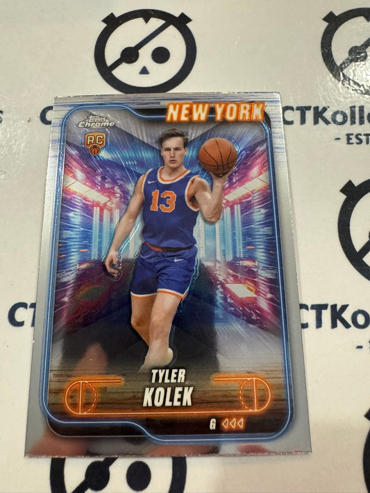 2024/25 Topps NBA Chrome Tyler Kolek Rookie Base #167 Knicks