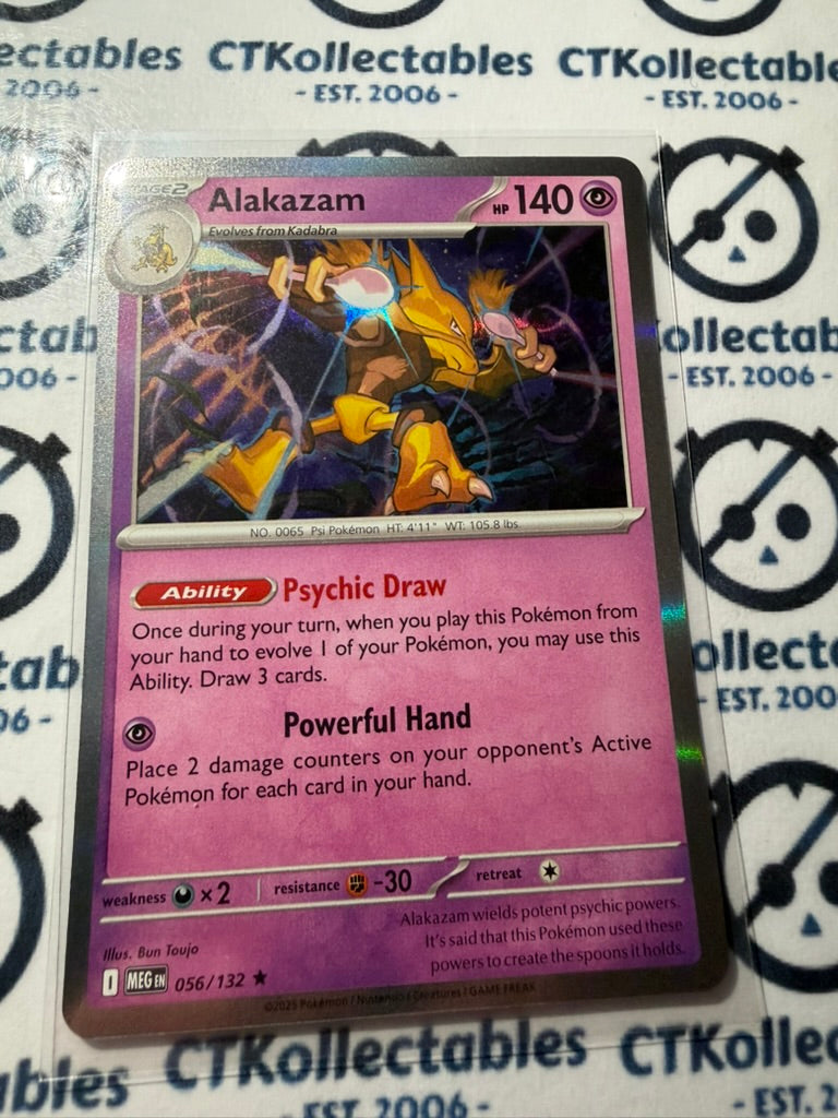Alakazam Holo Rare Mega Evolution #056/132 Pokemon