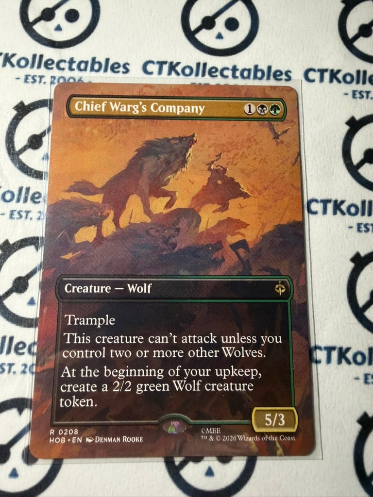 Chief Warg's Company Extended Art #0208 MTG The Hobbit Foil TCG