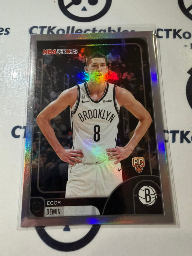 2025-26 Topps NBA Hoops Egor Demin Rookie Card #128 Nets