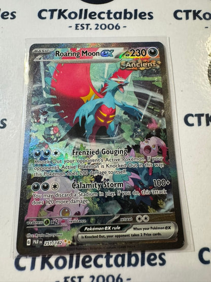 Roaring Moon Ex Special Illustration Rare #251/182 2023 Paradox Rift Pokémon SIR