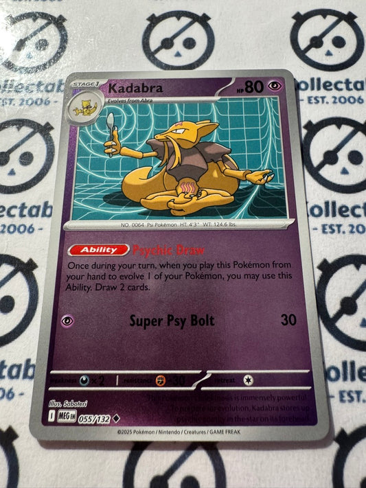 Kadabra Reverse Holo #055/132 Mega Evolution Pokemon