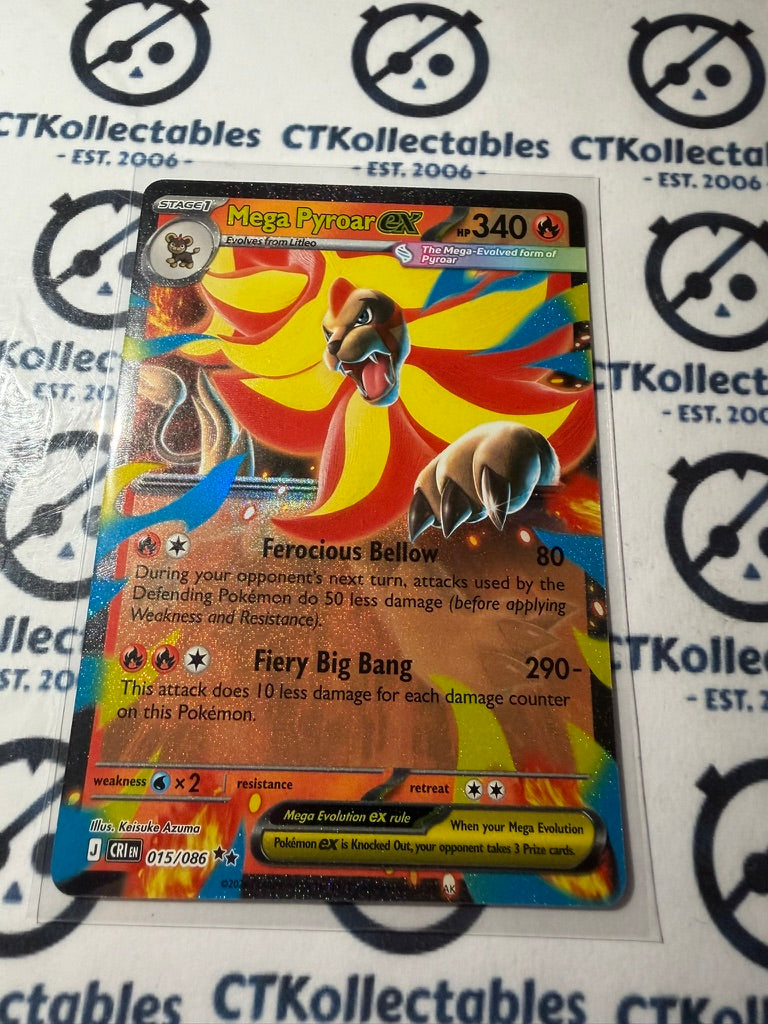 Mega Ryroar EX Mega Evolution Chaos Rising #015/086 Pokemon