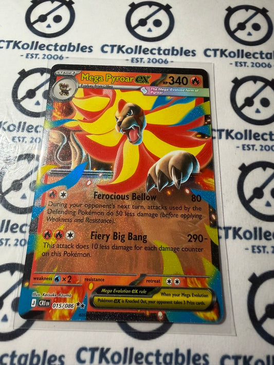 Mega Ryroar EX Mega Evolution Chaos Rising #015/086 Pokemon