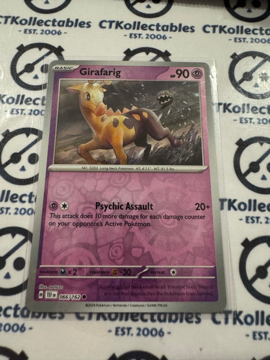 Girafarig Reverse Holo Scarlet & Violet Temporal Forces # 066/162 Pokemon