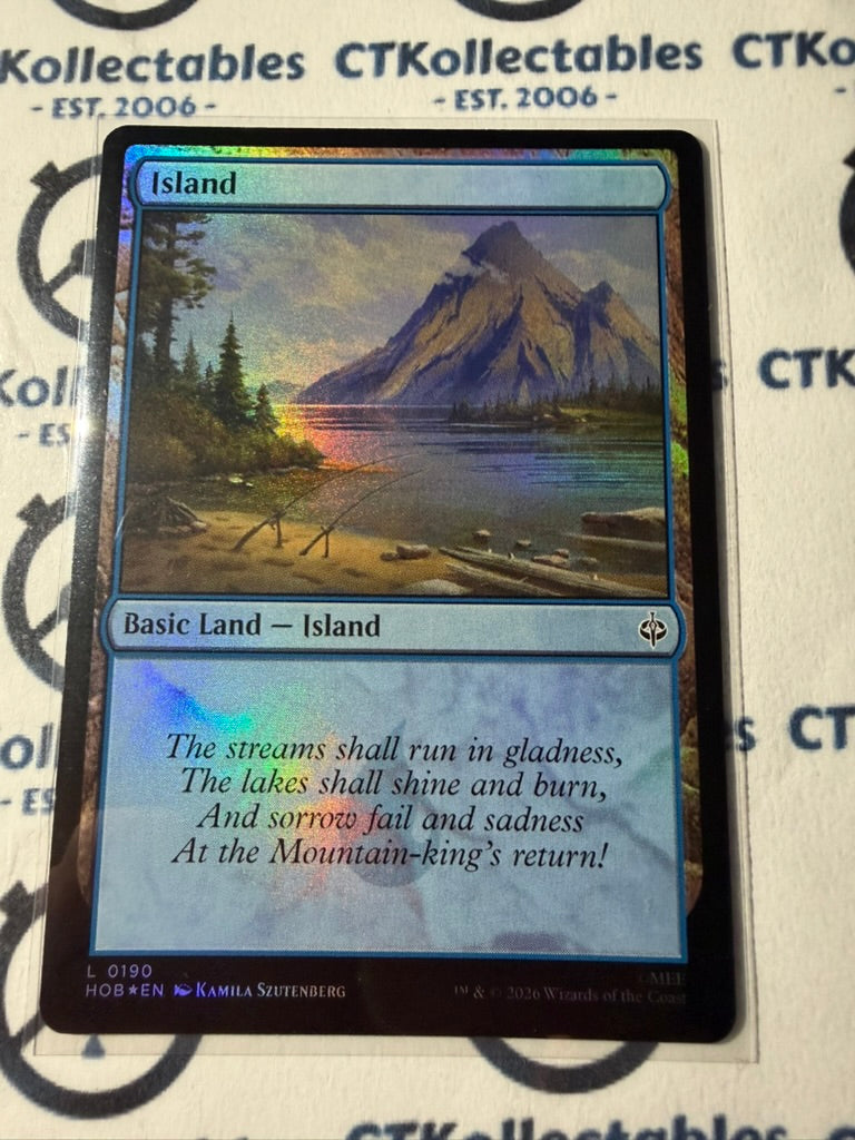 Island LAND Foil #0190 MTG The Hobbit Foil TCG