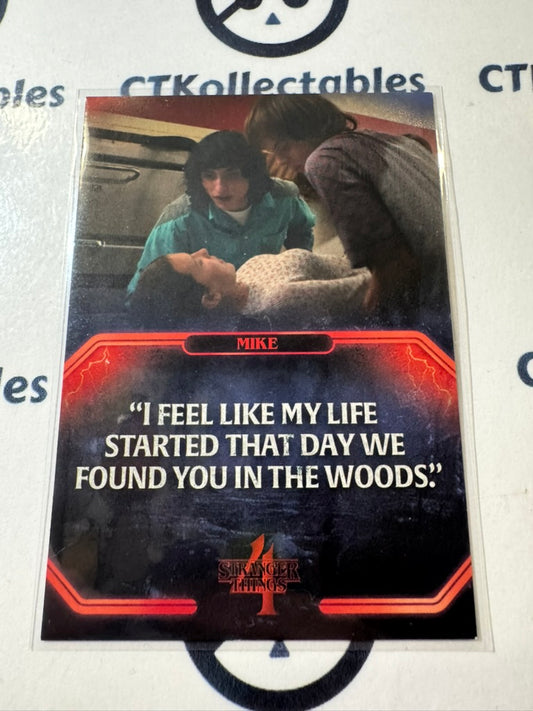 2023 Topps Stranger Things Season 4 #Q-7 Mike Wheeler Quotes