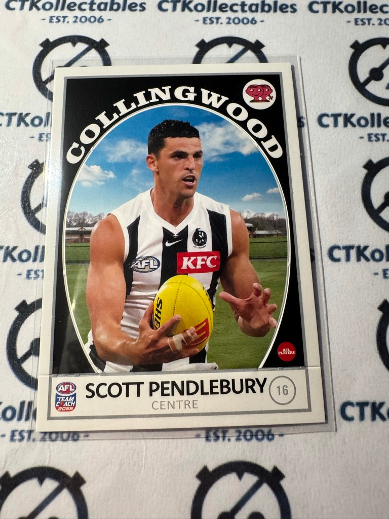 2025 AFL Teamcoach Scott Pendlebury Scanlens die cut #16 Magpies