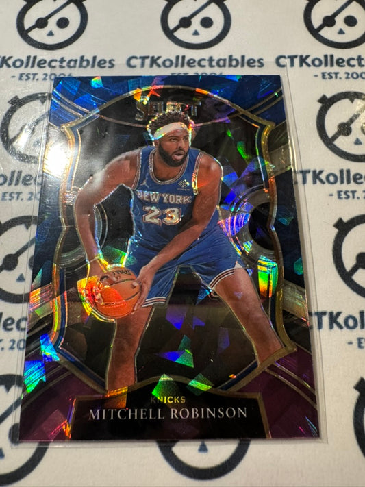2020-21 NBA Select Mitchell Robinson Blue White Purple Cracked Ice Concourse #9