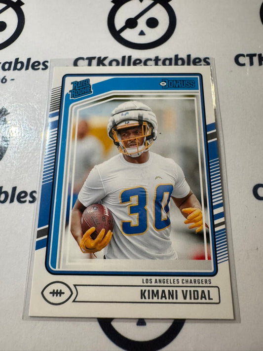 2024 NFL Panini Donruss Rated rookie #355 Kimani Vidal Chargers