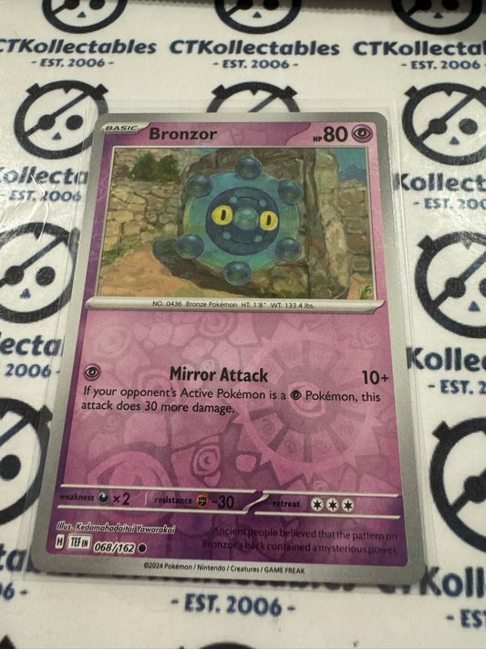 Bronzor Reverse Holo Scarlet & Violet Temporal Forces # 068/162 Pokemon