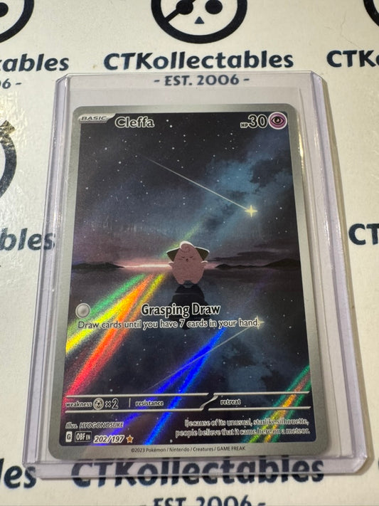 Cleffa Illustration Rare #202/197 SV03 Obsidian Flames Pokemon Card
