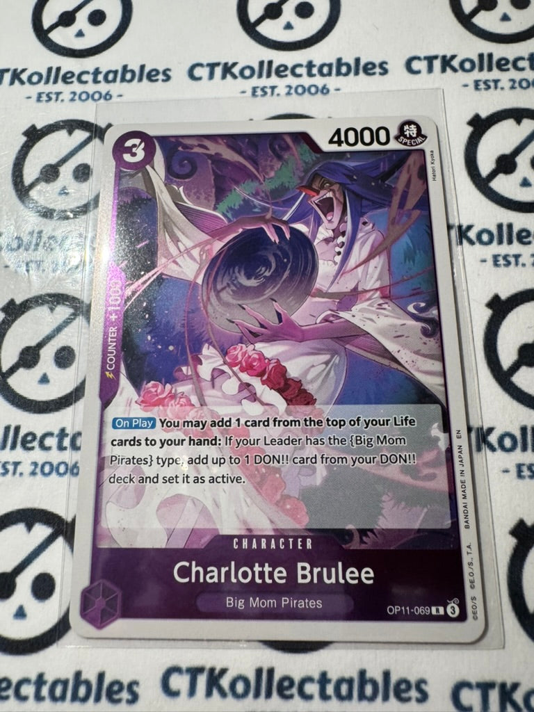 One Piece TCG Charlotte Brulee OP11-069 R FOIL A Fist of Divine speed NM/M