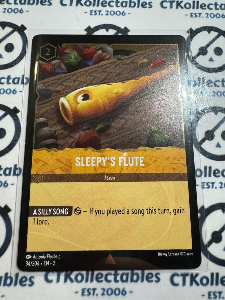 2024 Disney Lorcana Floodborn FOIL #34 Sleepy’s Flute – Rare