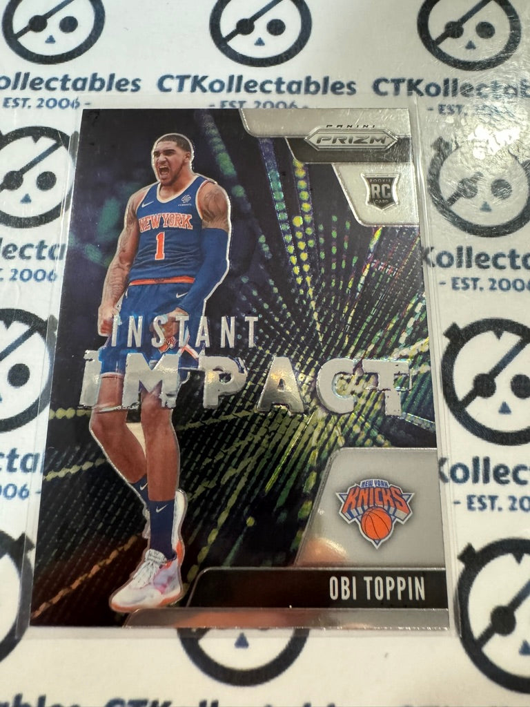 2020-21 NBA Panini Prizm Obi Toppin Instant Impact #15 Knicks