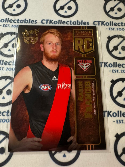 2016 AFL Select Certified Aaron Francis #126/240 Rookie Card #RC6 Bombers