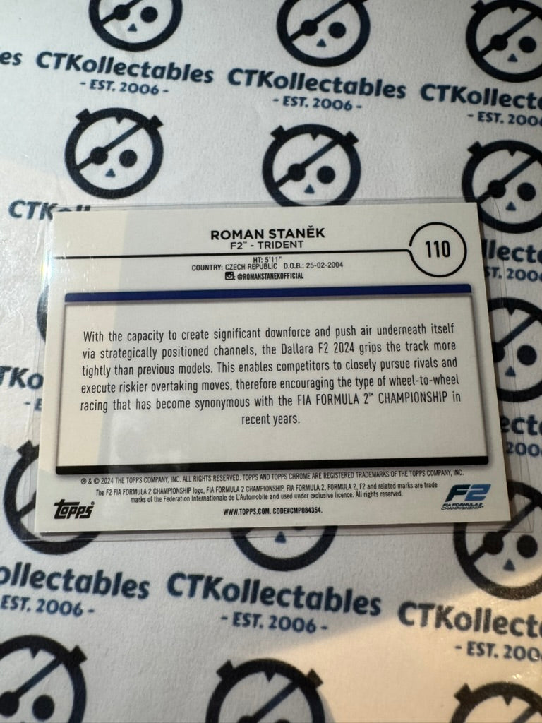 2024 Topps Chrome F1 Roman Stanek F2 Mini Diamond Refractor #005/299 Low #